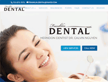 Tablet Screenshot of franklin-dental.com